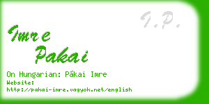 imre pakai business card