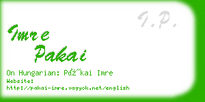 imre pakai business card